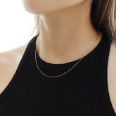 14K Solid Gold Chain Necklakce BlackSugar Fine Modern Chic Jewelry that Celebrities Wear